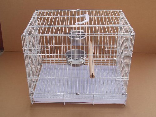 Collapsable Bird, Dog and Cat Carrier Travel Cage 19"x12"x16" White - Image 3