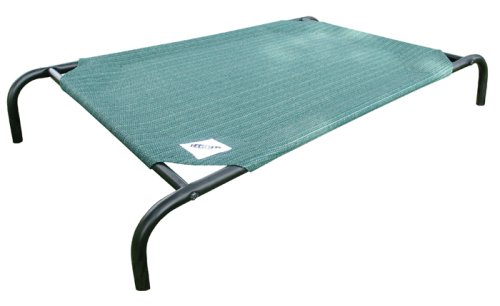 Coolaroo Large Steel-Framed Pet Bed, Brunswick Green - Image 3