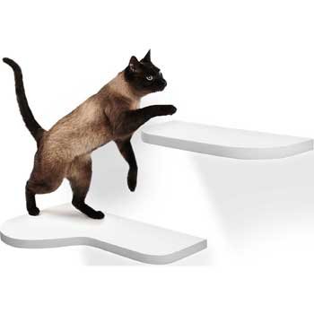 Harmony Loft Cat Shelf Set in White, Pack of 2 shelves