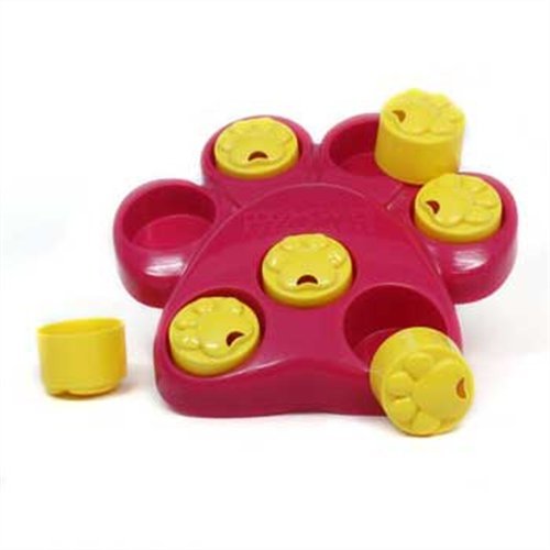 Kyjen DG40112 Paw Hide Treat Toy Dog Toys Scent Puzzle Training Toy, Large, Red