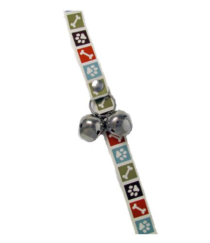 PoochieBells, the Original and Trusted Name in Dog Potty Training Doorbells, Classic Bone Appetite Brown Paw Print Bone Pattern Design - Image 4