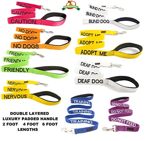 "TRAINING" Blue Color Coded 2 Foot Dog Leash (Do Not Disturb) PREVENTS Accidents By Warning Others of Your Dog in Advance! - Image 3