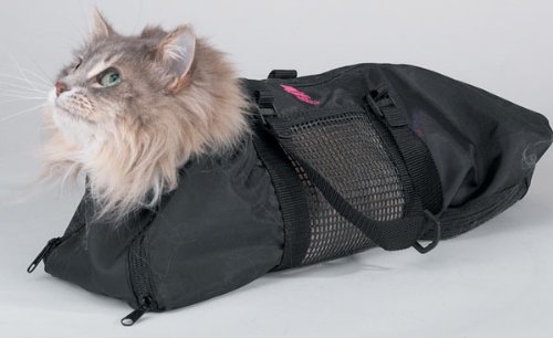 Top Performance Nylon Cat Grooming Bag, Medium, Black - Image 4