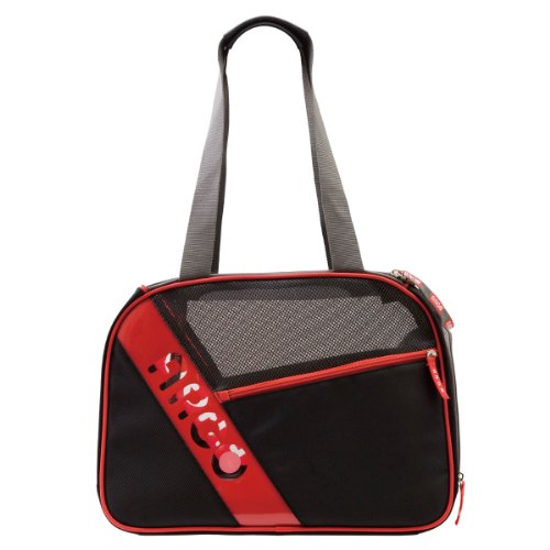 Argo by Teafco City-Pet Airline Approved Pet Carrier, Black with Red Trim, Medium - Image 3