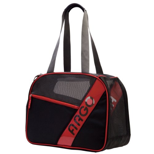 Argo by Teafco City-Pet Airline Approved Pet Carrier, Black with Red Trim, Medium - Image 4