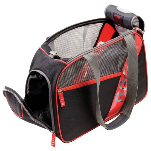Argo by Teafco City-Pet Airline Approved Pet Carrier, Black with Red Trim, Medium - Image 5