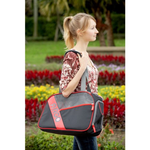 Argo by Teafco City-Pet Airline Approved Pet Carrier, Black with Red Trim, Medium - Image 7