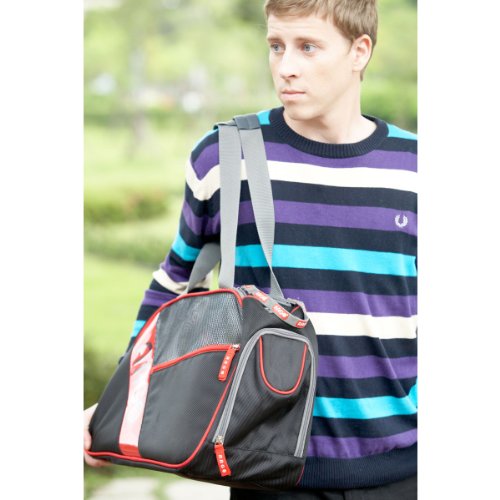 Argo by Teafco City-Pet Airline Approved Pet Carrier, Black with Red Trim, Medium - Image 8