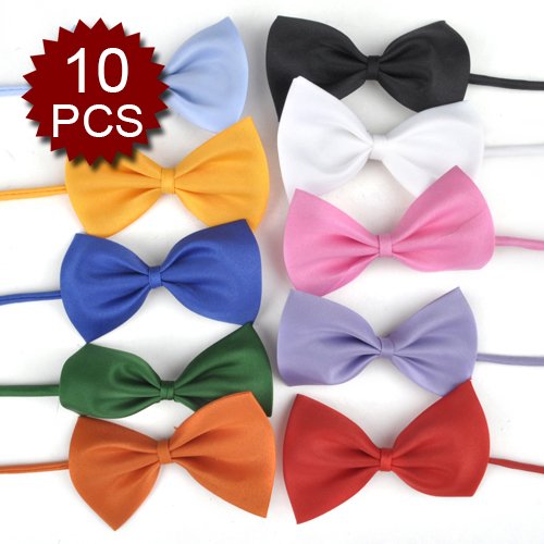 (Price/10 Pcs)GOGO Dog Holliday Bow Tie Collar, Wedding Collar, 7" - 17" ASSORTED