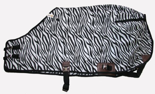 420 Denier Horse Stable Sheet Open Front Zebra Print, 76"