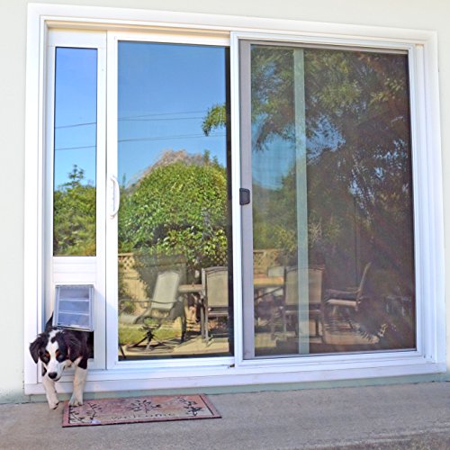 Patio Pacific Thermo Panel 3e for sliding glass doors with Endura Flap pet door - Large flap, height: 77.25"-80.25", White frame - Image 4