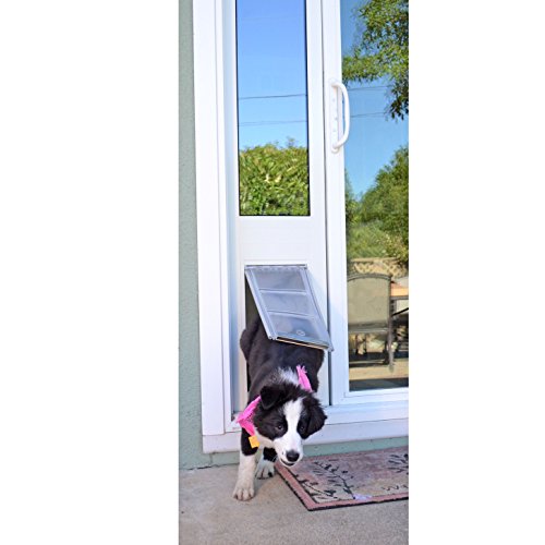 Patio Pacific Thermo Panel 3e for sliding glass doors with Endura Flap pet door - Large flap, height: 77.25"-80.25", White frame - Image 6