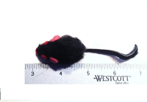 10 Realistic Black Mice Cat Toys with Real Rabbit Fur - Image 3