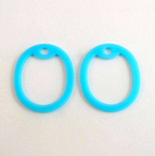 2 Glow in the Dark Blue Dog Tag Silencers - Military GI Silencer - Tag-Z Dog Tag Silencers