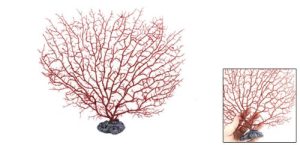 9" Height Red Plastic Coral Decoration for Aquarium Fish Tank - Image 3