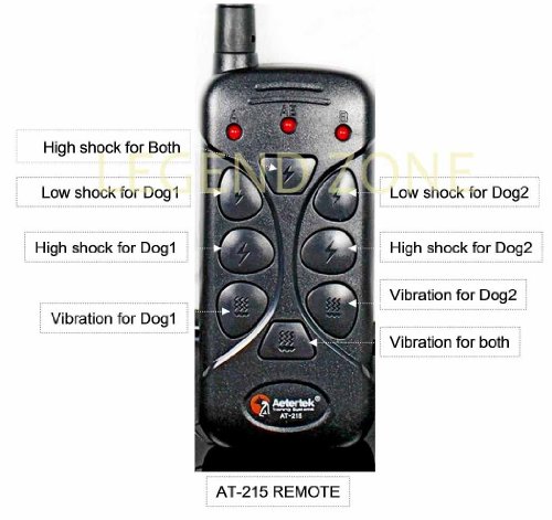 AETERTEK ® 300 Meter Range Remote Control Dog Training Shock Collar with Separate Shock and Vibrate for Medium to Large Dogs (2-dog trainer) - Image 3