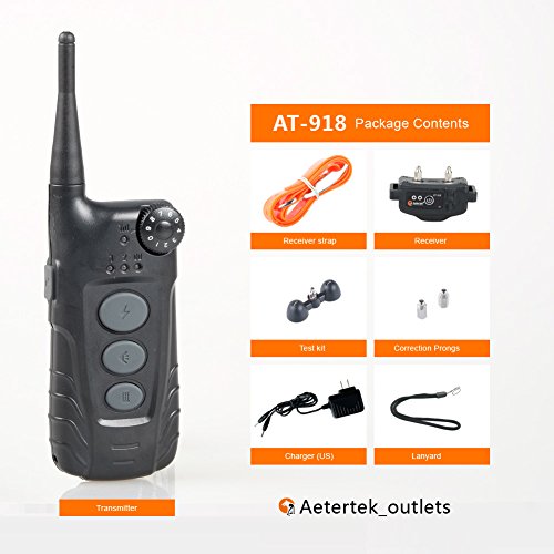 Aetertek AT-918C-1 600 Yard Remote Dog Trainer – Waterproof, 9 Levels, Anti-Bark, Rechargeable, Beep/Vibe/Static