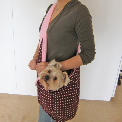 Alfie Pet by Petoga Couture - Chico Reversible Pet Sling Carrier - Color: Pink - Image 3