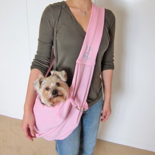 Alfie Pet by Petoga Couture - Chico Reversible Pet Sling Carrier - Color: Pink