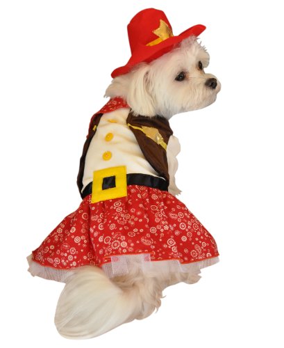 Anit Accessories Cowgirl Dog Costume, 8-Inch