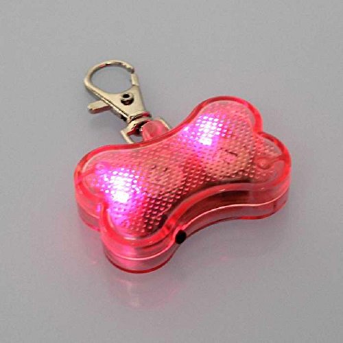 Aokdis (TM) Hot Selling Pet Safety LED Flashing Dog Collar Light Tag Keychain Pendant (pink) - Image 3