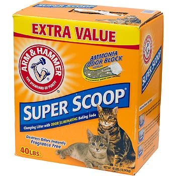 Arm & Hammer Super Scoop Clumping Litter, Unscented, 40-Pound