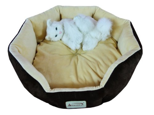 Armarkat C01HKF/MH Cozy Pet Bed 20-Inch Diameter, Mocha Beige - Image 4
