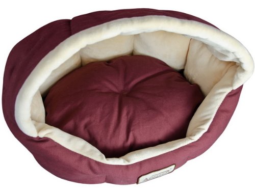 Armarkat Cat Bed 18-Inch Long C08HJH/MH,  Burgundy and Beige - Image 3