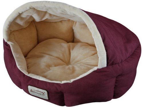 Armarkat Cat Bed 18-Inch Long C08HJH/MH,  Burgundy and Beige - Image 4