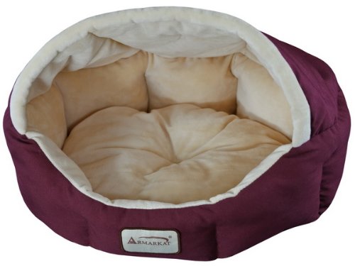 Armarkat Cat Bed 18-Inch Long C08HJH/MH,  Burgundy and Beige