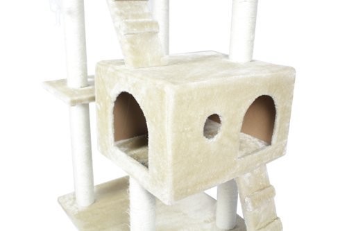 BestPet Beige 73" Cat Tree Pet House Condo Activity - Image 3