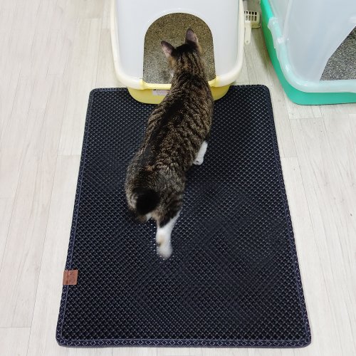 Blackhole Cat Litter Mat - Super Size Rectangular 30" X 23" (Dark Gray) - Image 3