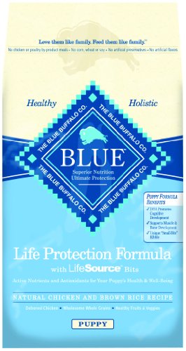 Blue Buffalo Dry Food for Puppies, Chicken and Rice Recipe, 30-Pound Bag