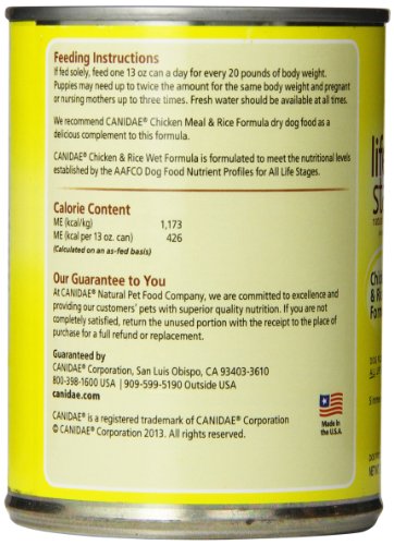 Canidae Canned Dog Food, Chicken and Rice Formula in Chicken Broth, 13-Ounce Can, 12 Count - Image 5