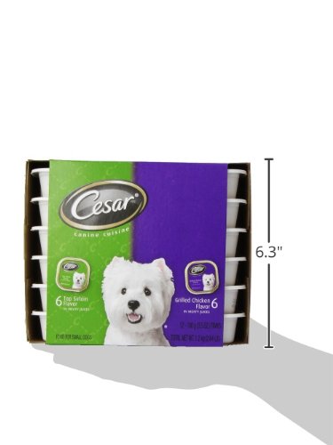 Cesar Canine Cuisine Variety Pack (Top Sirloin, Grilled Chicken) for Small Dogs, 3.5-Ounce Trays (Pack of 24) - Image 7