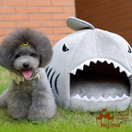 Colorfulhouse Shark Round House Puppy Bed with Pet Bed Mat, Small to Medium (Small) - Image 3