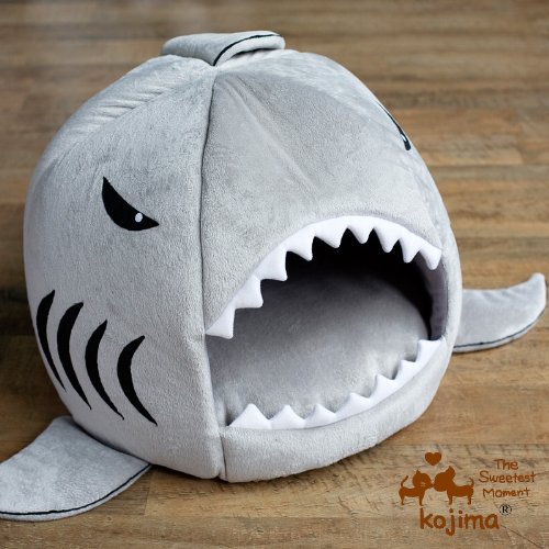 Colorfulhouse Shark Round House Puppy Bed with Pet Bed Mat, Small to Medium (Small) - Image 5