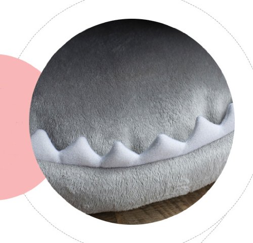 Colorfulhouse Shark Round House Puppy Bed with Pet Bed Mat, Small to Medium (Small) - Image 9