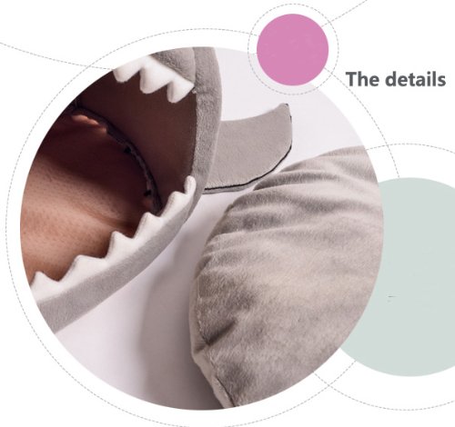 Colorfulhouse Shark Round House Puppy Bed with Pet Bed Mat, Small to Medium (Small) - Image 10