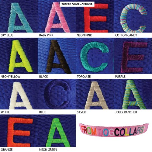 Custom Embroidered Dog Collar - Includes Personalized Pet Tag for Added Safety and Pet ID - Image 3