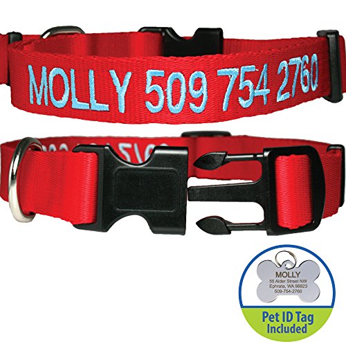 Custom Embroidered Dog Collar - Includes Personalized Pet Tag for Added Safety and Pet ID - Image 6