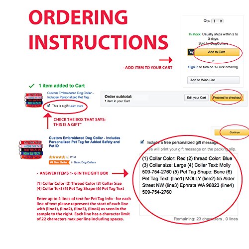 Custom Embroidered Dog Collar - Includes Personalized Pet Tag for Added Safety and Pet ID - Image 7