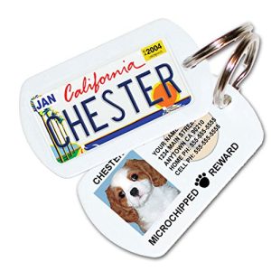 Custom Pet ID Tag PL8S 4 PETS(®) License Plate Tag