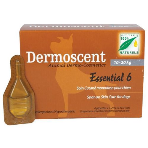 Dermoscent Essential 6 Spot-On Skin Care for Small Dogs 1-10 kg (2-22 lbs), 4 Tubes