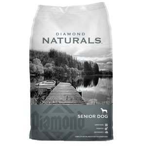 Diamond Naturals Dry Food for Senior Dogs 8+, Chicken, Egg, and Oatmeal Formula, 35 Pound Bag