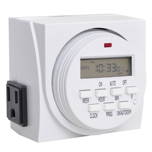 Digital Program Timer; 7-day, dual-outlet