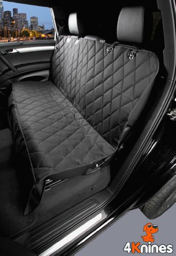 Dog Seat Cover with the Best Nonslip Rubber Backing and Seat Anchors for Cars Trucks and SUVs Black Regular - Image 3