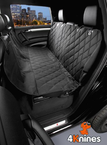 Dog Seat Cover with the Best Nonslip Rubber Backing and Seat Anchors for Cars Trucks and SUVs Black Regular - Image 5