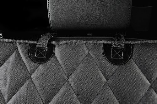 Dog Seat Cover with the Best Nonslip Rubber Backing and Seat Anchors for Cars Trucks and SUVs Black Regular - Image 7