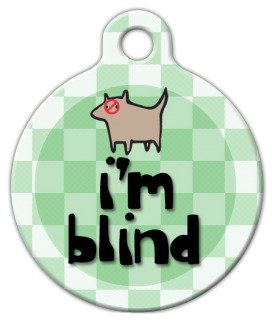 Dog Tag Art Custom Pet ID Tag for Dogs - I'm Blind - Large - 1.25 inch - Image 2